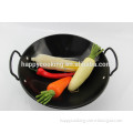 Enamel frying pan/ enamel deep pan/ black pan/China wok/black wok with two handles